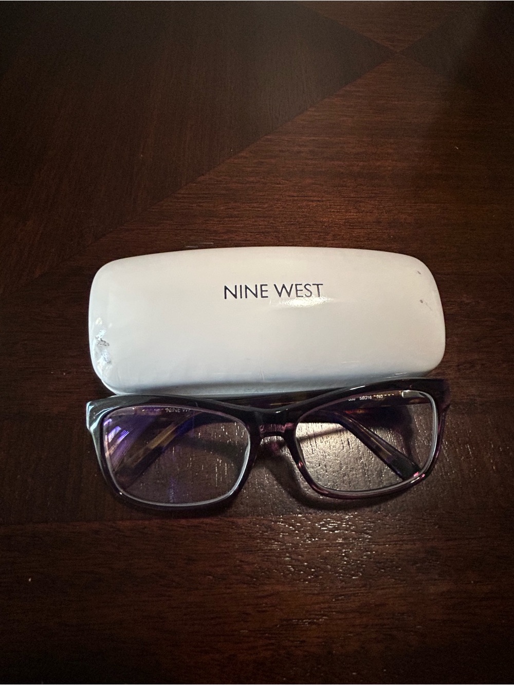 Nine West Eyeglasses Frame NW5193X Crystal Purple Amethyst Rectangle 58-16-140